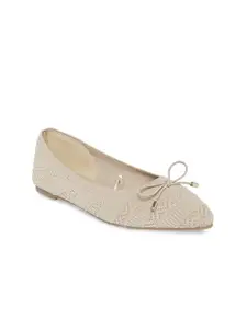 Forever Glam by Pantaloons Women Beige Bows Flats