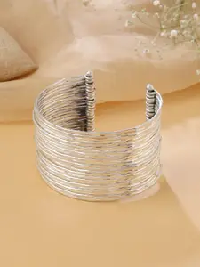 kashwini  Silver-Plated Cuff Bangle