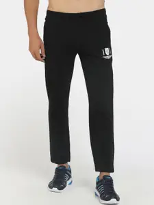 V-Mart Men Black Solid Cotton Track Pants
