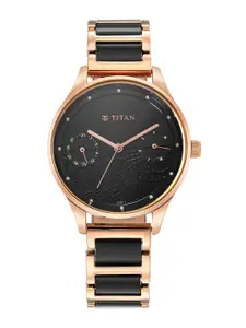 Titan Women Brass Dial & Bracelet Style Straps Analogue Watch 2670WD01
