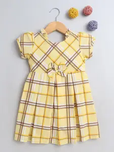 The Magic Wand Yellow Checked Dress