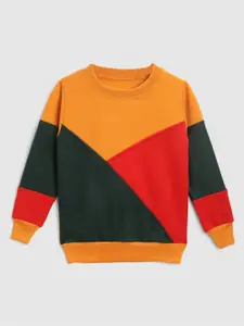 KIDSCRAFT Boys Multicoloured Colourblocked Sweatshirt