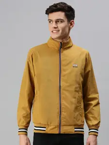 SHOWOFF Men Mustard Bomber with Embroidered Jacket