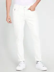 U.S. Polo Assn. Denim Co. U S Polo Assn Denim Co Men White Skinny Fit Stretchable Casual Jeans