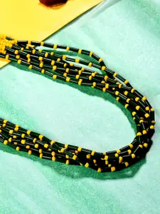 Bamboo Tree Jewels Green & Yellow Handcrafted Necklace