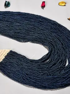 Bamboo Tree Jewels Blue & Cream-Coloured Handcrafted Necklace