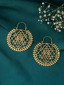 Kashwini Gold-Toned Contemporary Drop Earrings