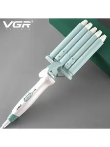 VGR V-597 Professional 5 Barrel Electric Hair Curler with 30 Sec Warm Up - Green & White