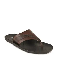 Regal Men Brown Leather Comfort Sandals