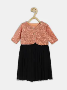 Bella Moda Orange Satin Dress