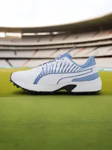 Puma Men White Cricket Shoes