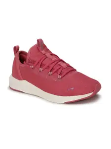 Puma Women Red Softride Finesse Marble Textile Running Shoes