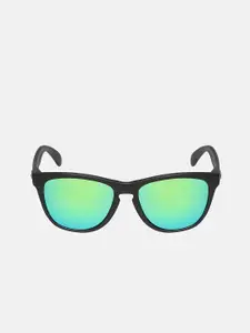 Omtex Men Green Lens & Black Aviator Sunglasses with UV Protected Lens