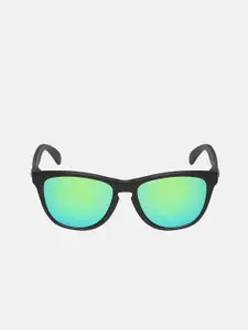 Omtex Men Green Lens & Black Aviator Sunglasses with UV Protected Lens