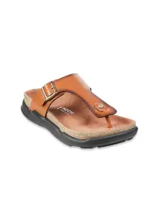 Mochi Men Tan & Black Comfort Sandals