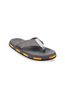 Metro Men Grey & Orange Comfort Sandals