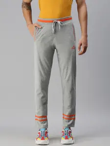 ONN Men Grey-Melange Solid Cotton Track Pant