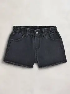 Cherry Crumble Girls Black Denim Shorts