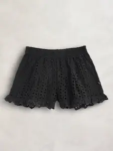Cherry Crumble Girls Black  Schiffli Mundane Mischief Shorts