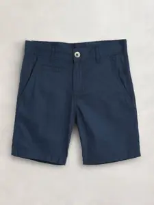 Cherry Crumble Kids-Boys Blue Cotton Regular Shorts