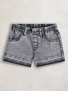 Cherry Crumble Girls Grey Denim Shorts