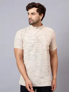 Latest Chikan Garments Men Beige Kurta