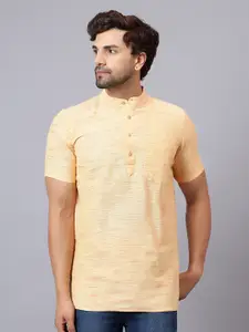 Latest Chikan Garments Men Yellow Kurta
