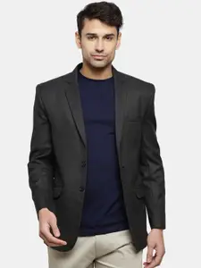 V-Mart Men Black Solid Single Breasted Blazers