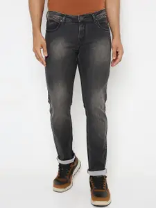 HJ HASASI Men Grey Slim Fit Heavy Fade Stretchable Jeans