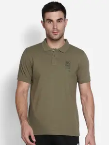 Wildcraft Men Olive Green Polo Collar T-shirt