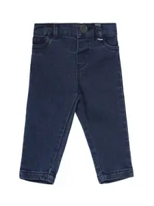 UNDER FOURTEEN ONLY Boys Navy Blue Cotton Jeans