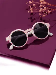 Carlton London Girls Black Lens & Pink Round Sunglasses CLSG040