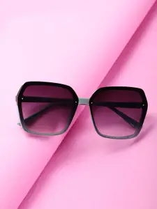 Carlton London Women Purple Lens & Grey Oversized Sunglasses UV Protected Lens CLSW077