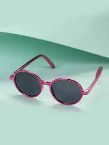 Carlton London Girls Black Lens & Pink Round Sunglasses CLSG039