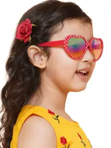 Carlton London Girls Yellow Lens & Red Other Sunglasses CLSG053