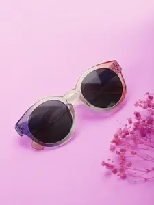Carlton London Girls Blue Lens & Purple Round Sunglasses