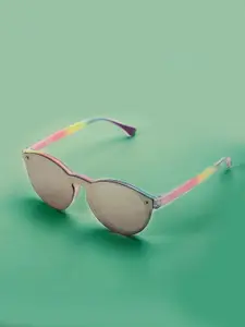 Carlton London Girls Yellow Lens & Pink Round Sunglasses CLSG046
