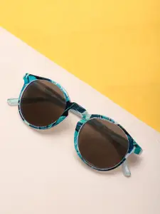 Carlton London Girls Blue Lens & Green Cateye Sunglasses