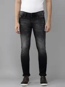 U.S. Polo Assn. Denim Co. U S Polo Assn Denim Co Men Black Skinny Fit Mid-Rise Light Fade Stretchable Jeans