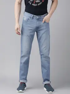 U.S. Polo Assn. Denim Co. U S Polo Assn Denim Co. Men Mid-Rise Slim Fit Light Fade Stretchable Jeans