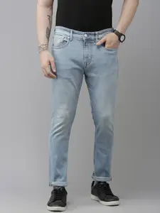 U.S. Polo Assn. Denim Co. U S Polo Assn Denim Co Men Blue Skinny Fit Light Fade Bleached Stretchable Jeans