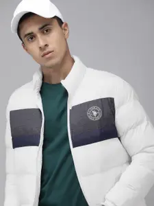 U.S. Polo Assn. Denim Co. U S Polo Assn Denim Co Men Colourblocked Puffer Jacket