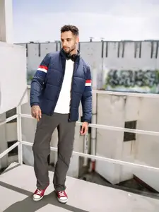 U.S. Polo Assn. Denim Co. Men Navy Blue Solid Puffer Jacket