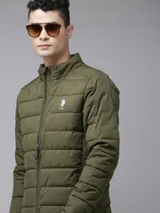 U.S. Polo Assn. Denim Co. U S Polo Assn Denim Co Men Olive Green Puffer Jacket