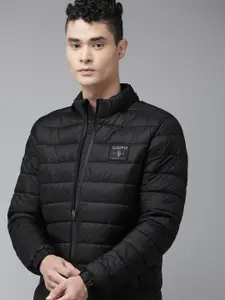 U.S. Polo Assn. Denim Co. U S Polo Assn Denim Co Men Black Brand Logo Hooded Collar Puffer Jacket