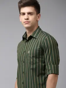 U.S. Polo Assn. Men Tailored Fit Striped Pure Cotton Casual Shirt