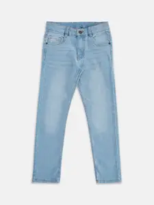 Pantaloons Junior Boys Blue Tapered Fit Light Fade Jeans