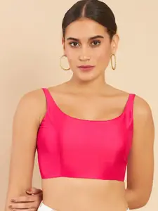 Soch Women Pink Solid Saree Blouse