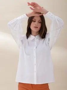 B.Copenhagen Women White Casual Shirt