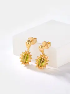 SHAYA Gold-Toned Contemporary Studs Earrings